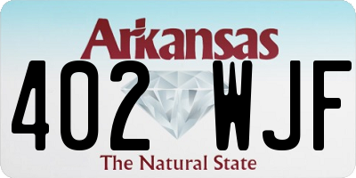 AR license plate 402WJF