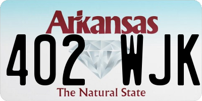 AR license plate 402WJK