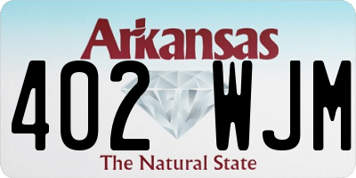 AR license plate 402WJM