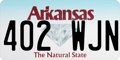 AR license plate 402WJN
