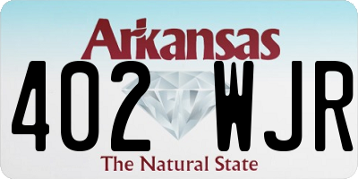 AR license plate 402WJR
