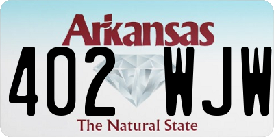 AR license plate 402WJW