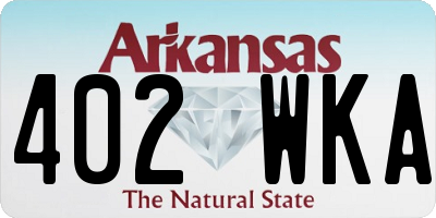 AR license plate 402WKA