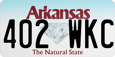 AR license plate 402WKC