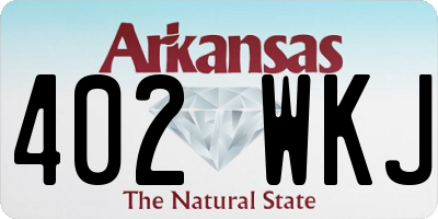 AR license plate 402WKJ