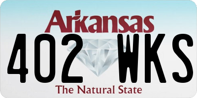 AR license plate 402WKS