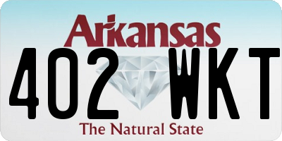 AR license plate 402WKT