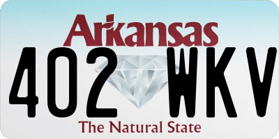 AR license plate 402WKV