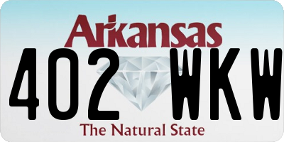 AR license plate 402WKW