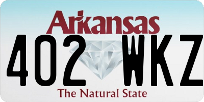 AR license plate 402WKZ