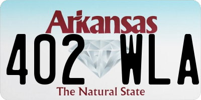 AR license plate 402WLA