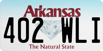 AR license plate 402WLI