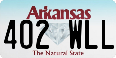 AR license plate 402WLL