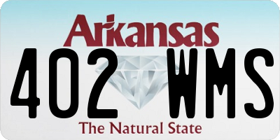 AR license plate 402WMS