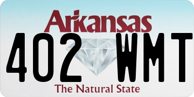 AR license plate 402WMT