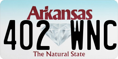 AR license plate 402WNC