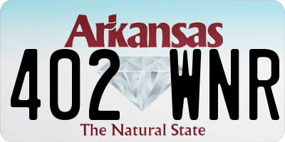 AR license plate 402WNR