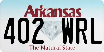 AR license plate 402WRL