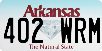 AR license plate 402WRM