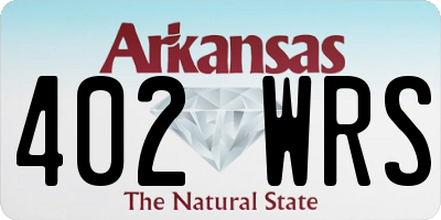 AR license plate 402WRS