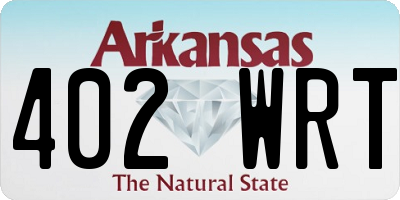 AR license plate 402WRT