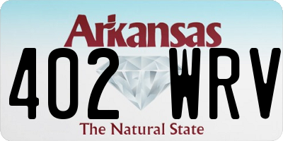 AR license plate 402WRV