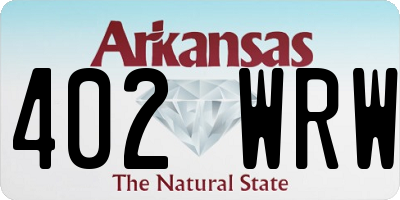 AR license plate 402WRW