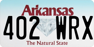 AR license plate 402WRX