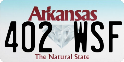 AR license plate 402WSF