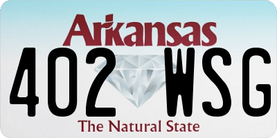 AR license plate 402WSG