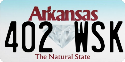 AR license plate 402WSK