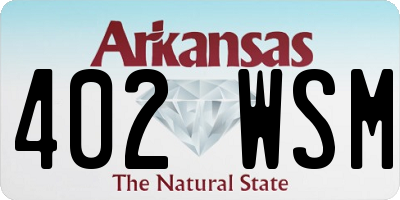 AR license plate 402WSM