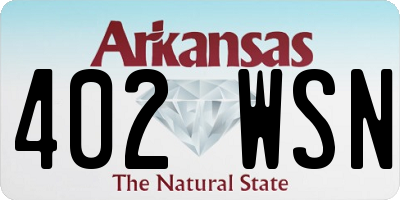 AR license plate 402WSN