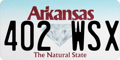 AR license plate 402WSX