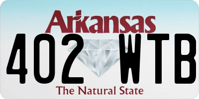 AR license plate 402WTB