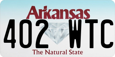 AR license plate 402WTC