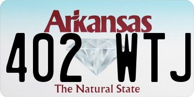 AR license plate 402WTJ