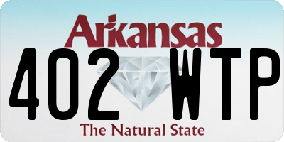 AR license plate 402WTP