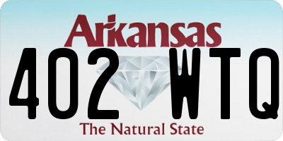 AR license plate 402WTQ