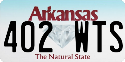 AR license plate 402WTS
