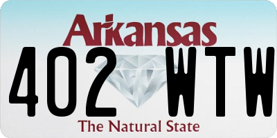 AR license plate 402WTW