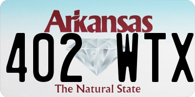 AR license plate 402WTX
