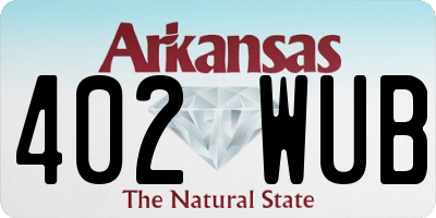 AR license plate 402WUB