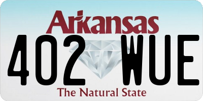 AR license plate 402WUE