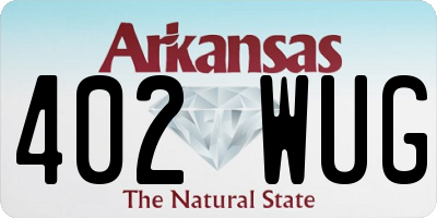 AR license plate 402WUG