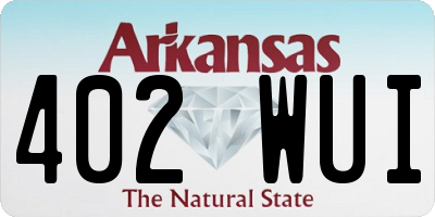 AR license plate 402WUI