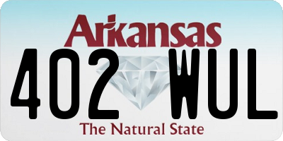 AR license plate 402WUL
