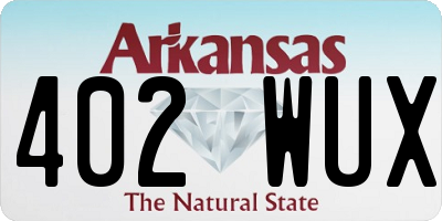 AR license plate 402WUX