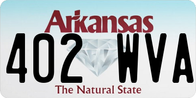 AR license plate 402WVA