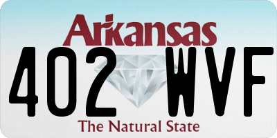 AR license plate 402WVF